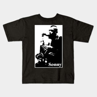 Sonny Rollins Jazz Saxophonist Tshirt, Musician Sax player Tee, Gift Shirt for Jazz Music Lovers, Father's Day Present Shirt, Woodcut Style Kids T-Shirt